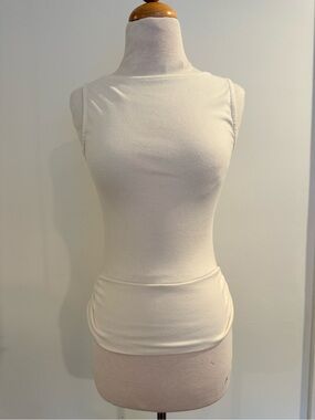 Geel Ivory Tank with Ruched bottom